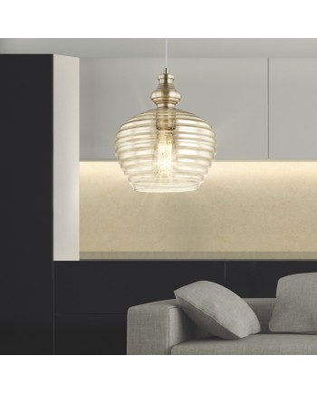 COLGANTE LUMPUR CUERO 1 X 60W E-27