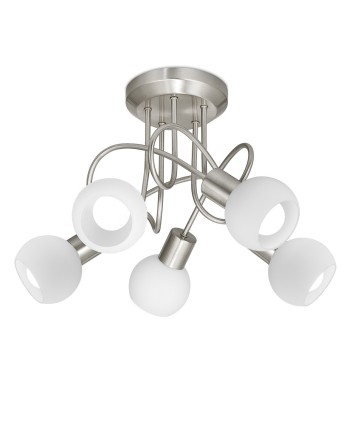 PLAFON 5L OPAL NIQUEL SATIN. 5 X 40W E-14