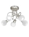 PLAFON 5L OPAL NIQUEL SATIN. 5 X 40W E-14