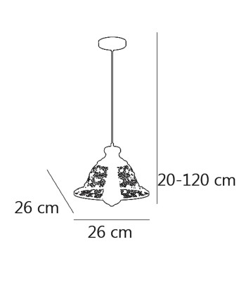 COLGANTE PANGANI BLANCO 1 X 60W E-27