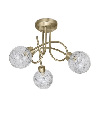 PLAFON 3L ROLO CUERO 3 X 40W G-9