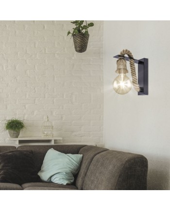 APLIQUE ROPE NEGRO 1 X 60W E-27
