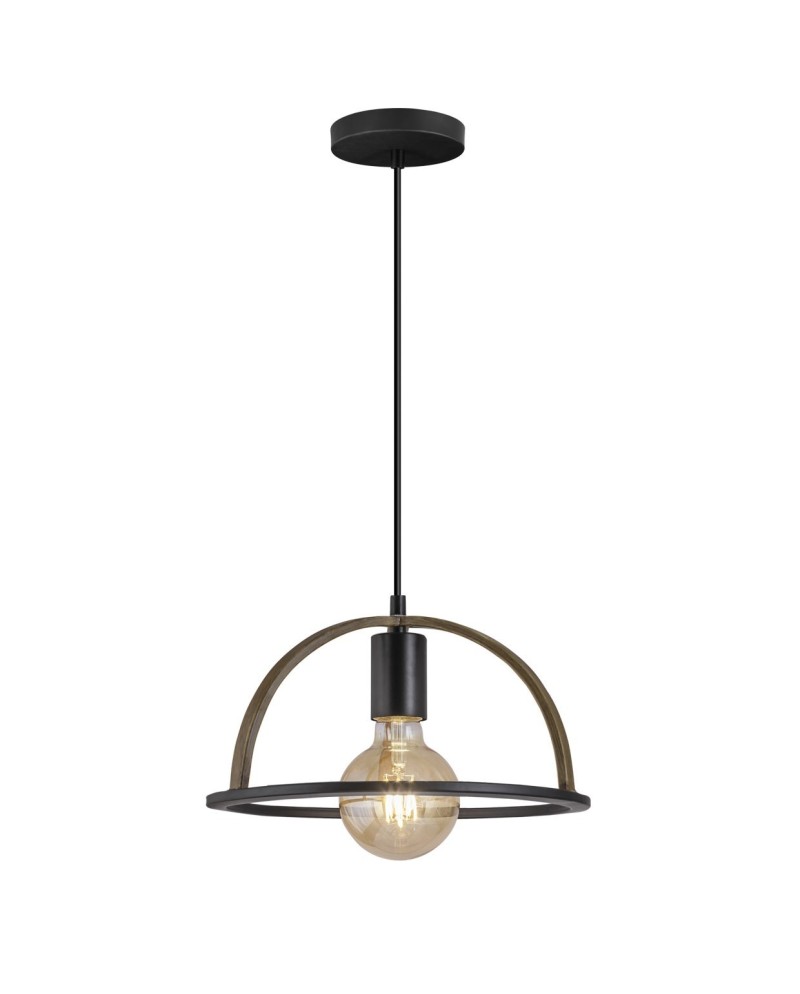 COLGANTE BALTA NEGRO 1 X 60W E-27