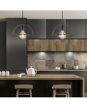 COLGANTE BALTA NEGRO 1 X 60W E-27