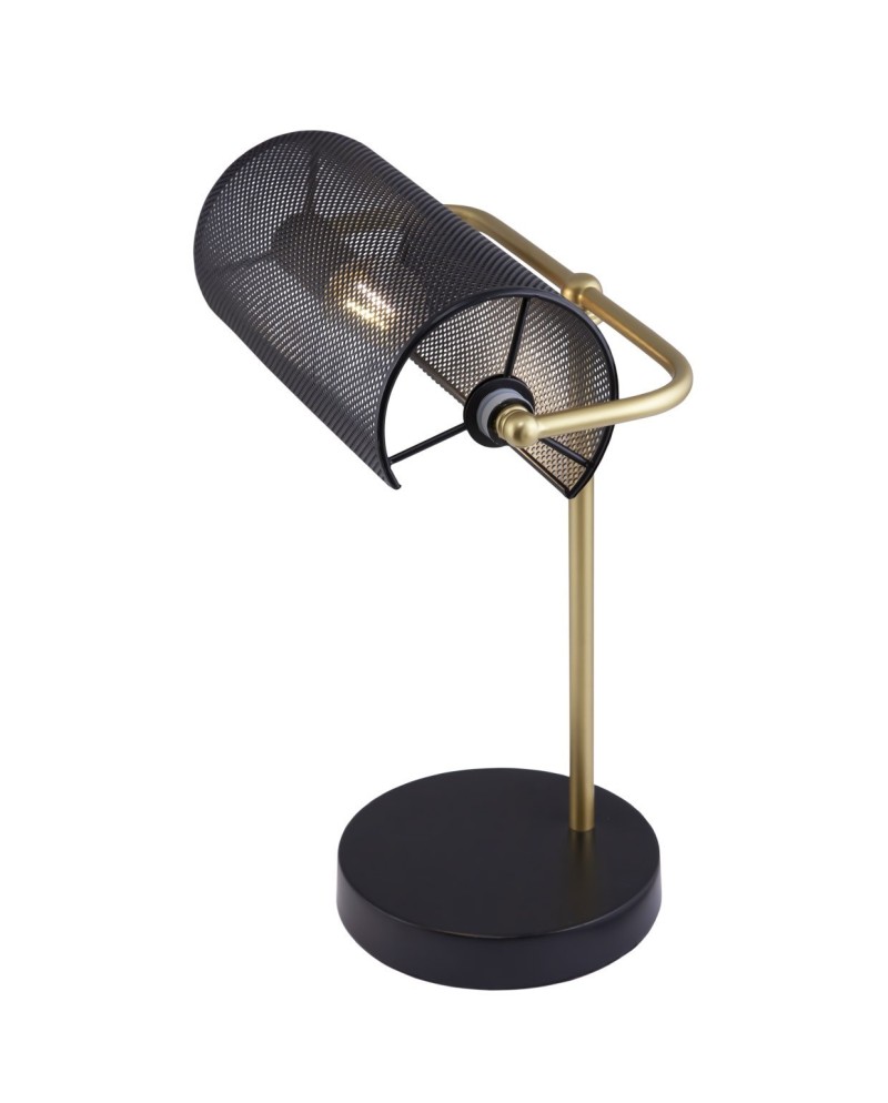 SOBREMESA BUFETE NEGRO Y DORADO 1 X 40W E-14