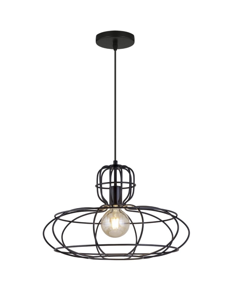 COLGANTE MATERA NEGRO 1 X 60W E-27