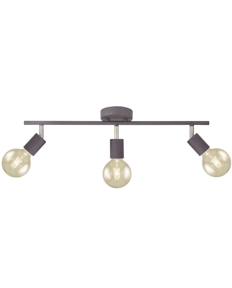 REGLETA 3L TENOR MARRON 3 X E-27