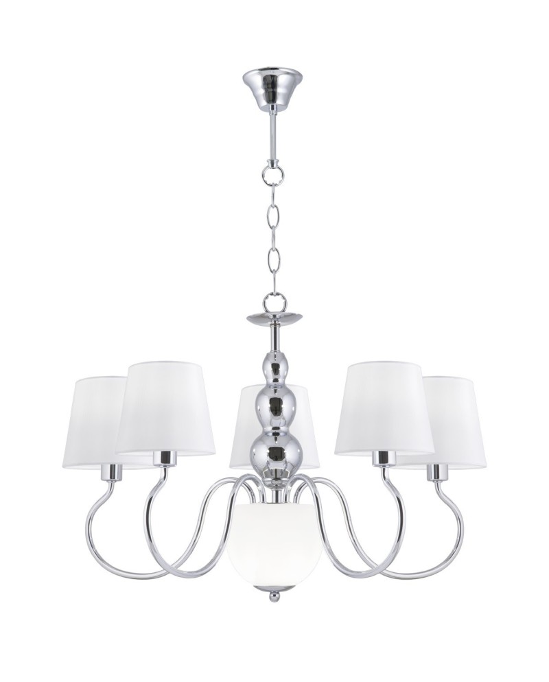 LAMPARA 5L MAXIMA CROMO 5 X 40W E-14 + 2 X G-9