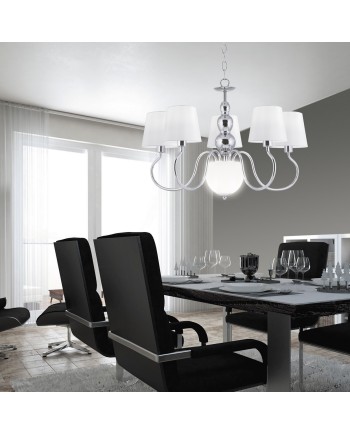 LAMPARA 5L MAXIMA CROMO 5 X 40W E-14 + 2 X G-9