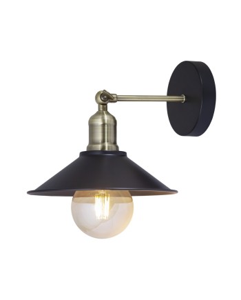 APLIQUE GARY NEGRO-CUERO 1 X 60W E-27