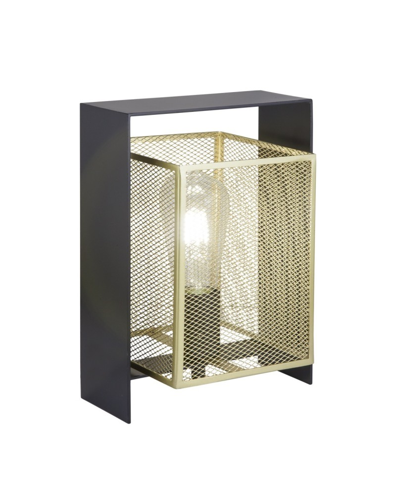 SOBREMESA NIMES NEGRO-ORO 1 X 60W E-27