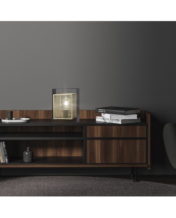 SOBREMESA NIMES NEGRO-ORO 1 X 60W E-27