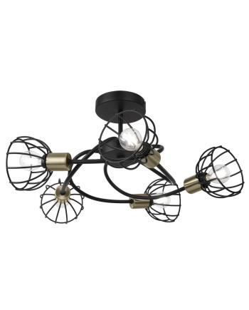 LAMPARA 5L BERMEO NEGRO MATE 5 X 40W E-14