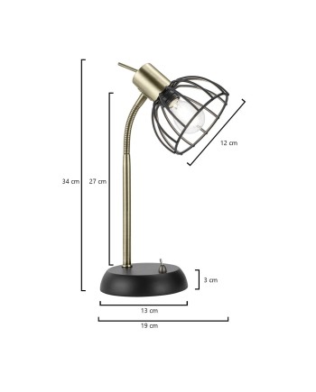 SOBREMESA 1L BERMEO NEGRO MATE 1 X 40W E-14