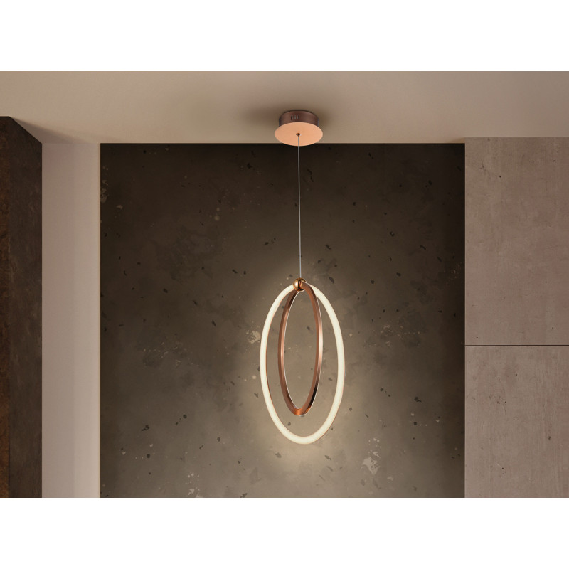 LAMPARA LED ·OCELLIS·22Ø ORO ROSA