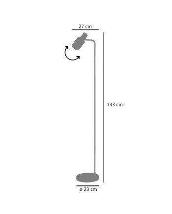 PIE SALON MAENA NEGRO-LATON 1 X 40W E-14