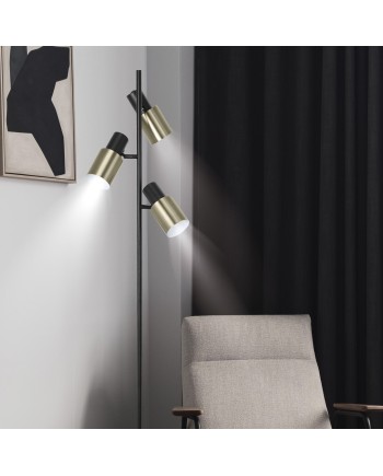 PIE SALON 3L.MAENA NEGRO-LATON 3 X 40W E-14