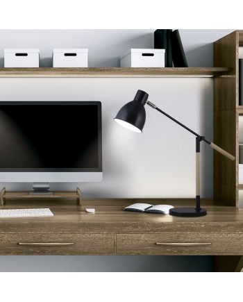 FLEXO RISTORI NEGRO-MADERA 1 X 60W E-27