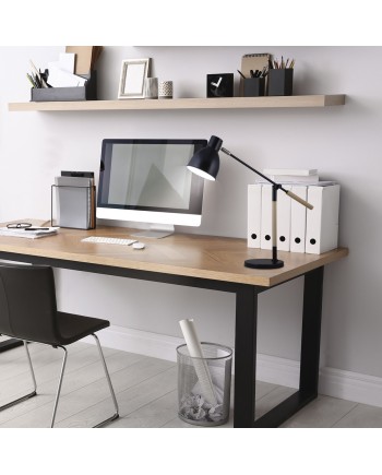 FLEXO RISTORI NEGRO-MADERA 1 X 60W E-27