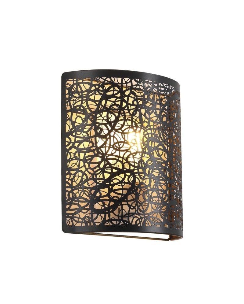 APLIQUE GRASSE NEGRO-ORO 1 X 60W E-27