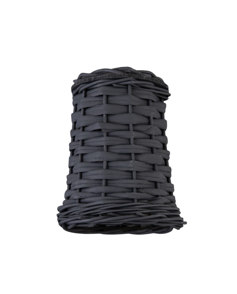 PANTALLA MIMBRE NEGRA 1 X 60W E-27