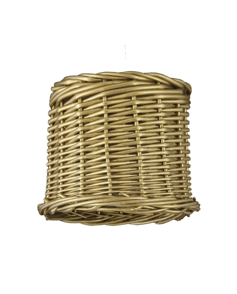 PANTALLA MIMBRE DORADA 1 X 60W E-27