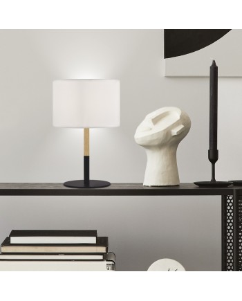 SOBREMESA ARNOLD NEGRO-MADERA 1 X 40W E-14