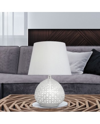 SOBREMESA MORGAN BLANCO 2 X 60W E-27