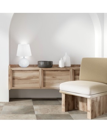 SOBREMESA MORGAN BLANCO 2 X 60W E-27