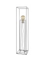 PIE SALON KENDI NEGRO-BRASS 1 X 60W E-27