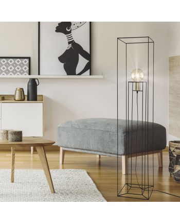 PIE SALON KENDI NEGRO-BRASS 1 X 60W E-27