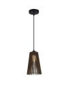 COLGANTE MON MADERA OSCURA 1 X 60W E-27
