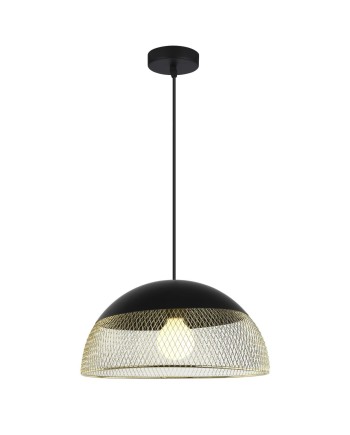 COLGANTE KRISTA NEGRO-CUERO 1 X 60W E-27