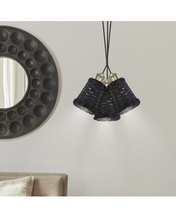 REDONDO 3L ALEXIA NEGRO 3 X 60W E-27