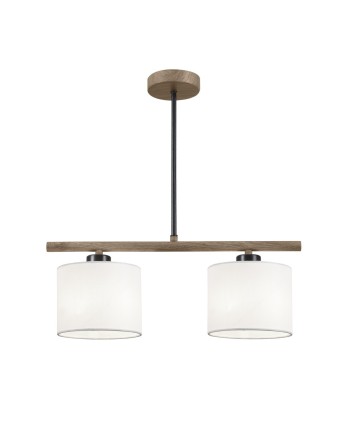 BARRA 2L. BERTA NEGRO/MADERA 1 X 60W E-27