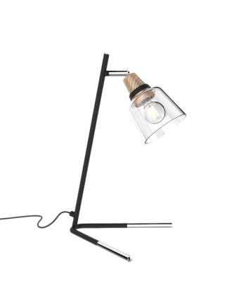 SOBREMESA INDIGO NEGRO-MADERA 1 X 40W E-14