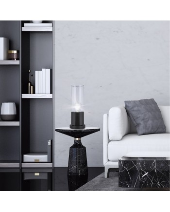 SOBREMESA DEREK NEGRO-TRANSP. 1 X 60W E-27