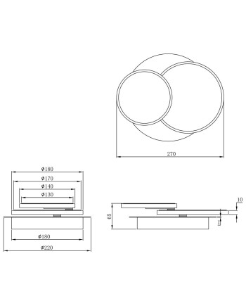 PLAFON LED BOSSA BLANCO LED 15W 1425LM 3000K