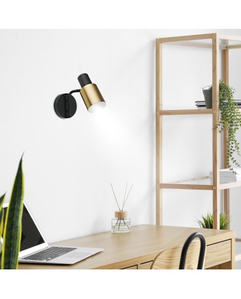 APLIQUE 1L MAENA NEGRO-LATON 1 X 40W E-14