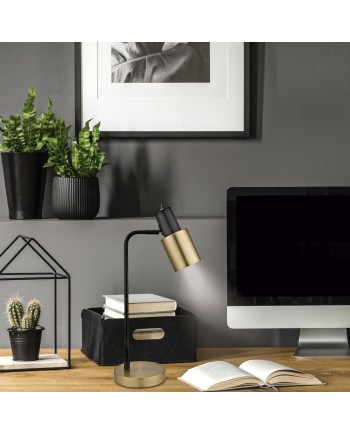 SOBREMESA 1L MAENA NEGRO-LATON 1 X 40W E-14