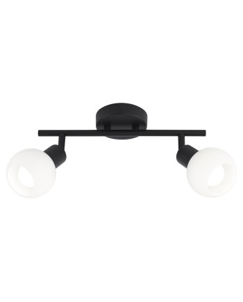 REGLETA 2L OPAL NEGRO MATE 2 X 40W E-14