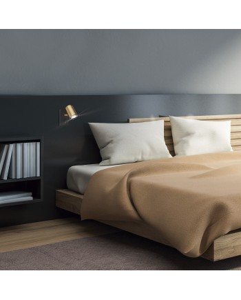 APLIQUE 1L PAROS NEGRO-CUERO 1 X 10W GU-10