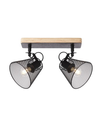 REGLETA 2L UTRECH NEGRO 2 X 40W E-14