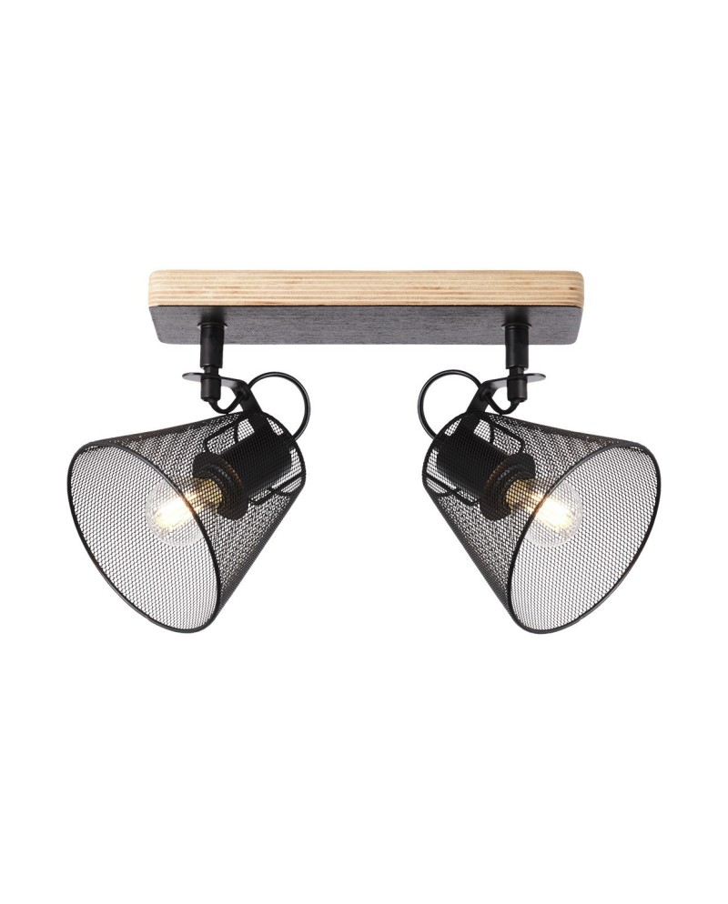 REGLETA 2L UTRECH NEGRO 2 X 40W E-14