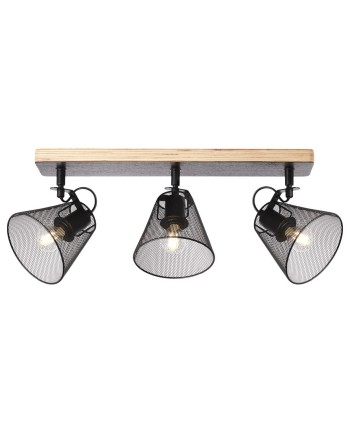 REGLETA 3L UTRECH NEGRO 3 X 40W E-14