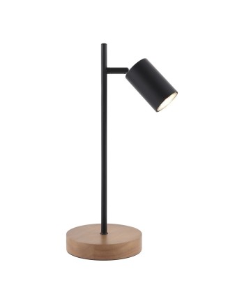 SOBREMESA PIREO NEGRO-MADERA 1 X 50W GU-10