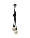 COLGANTE 2L ROPE CUERDA NEGRA 2 X 60W E-27