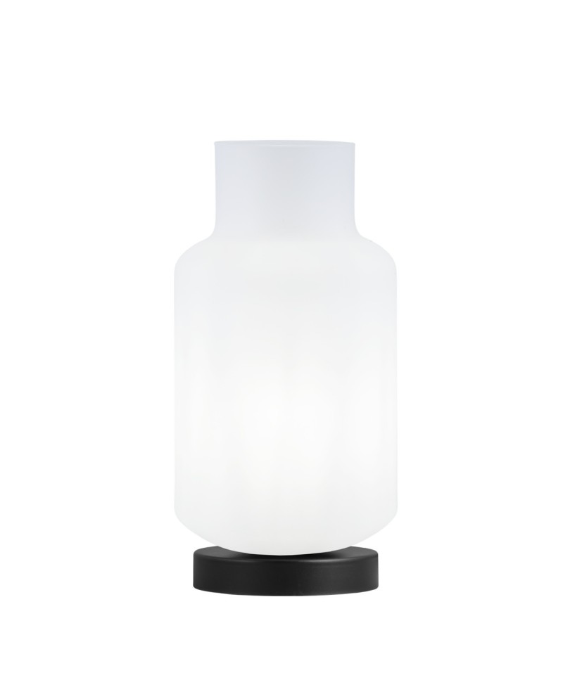 SOBREMESA BABEL NEGRO -OPAL 1 X 60W E-27