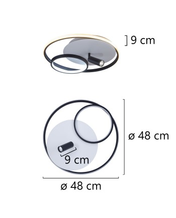 PLAFON LED GARONA LED 64W+7W 3600LM 2700-6500K