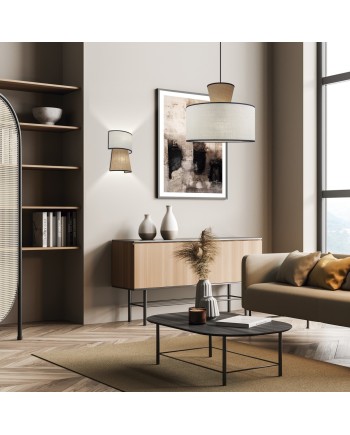 COLGANTE SELMA BEIGE-TOSTADO 1 X 60W E-27